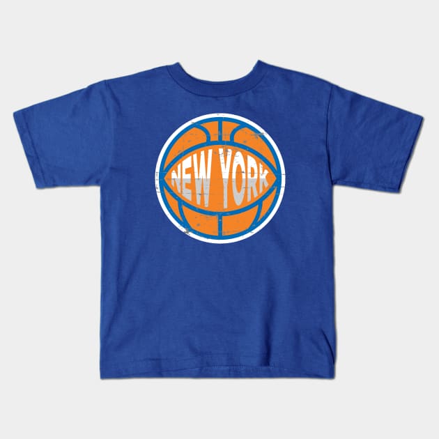 New York Basketball 1 Kids T-Shirt by HooPet